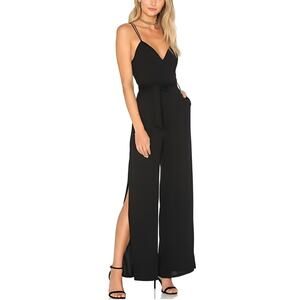 NWT Lovers + Friends Charisma Wide Leg Jumpsuit Black Size M